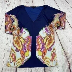 UEC Glam 3/4 sleeve navy blue tunic medium